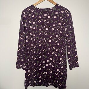 marimekko | Taria 3/4 Sleeve Tunic Dress Unikko Poppy Pattern